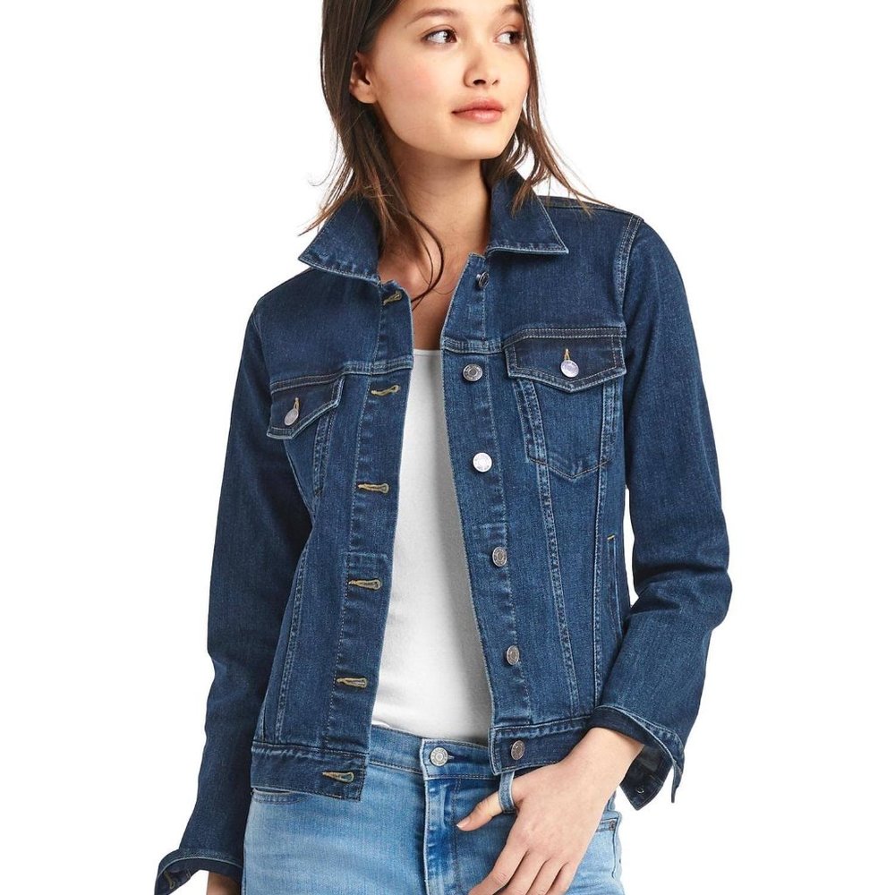 GAP Classic Stretch Vintage Denim Y2K Trucker Jean Jacket - S
